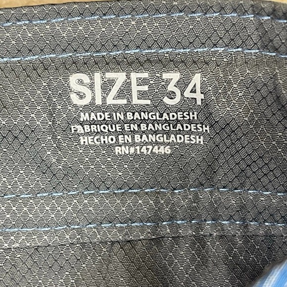 Hang Ten Mens 34 Board Short Blue Striped Mid Rise Pockets‎ Relaxed Fit - Picture 10 of 14